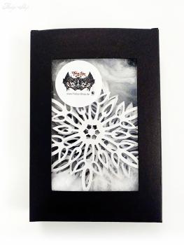 Baumschmuck Holz Schneeflocken weiß